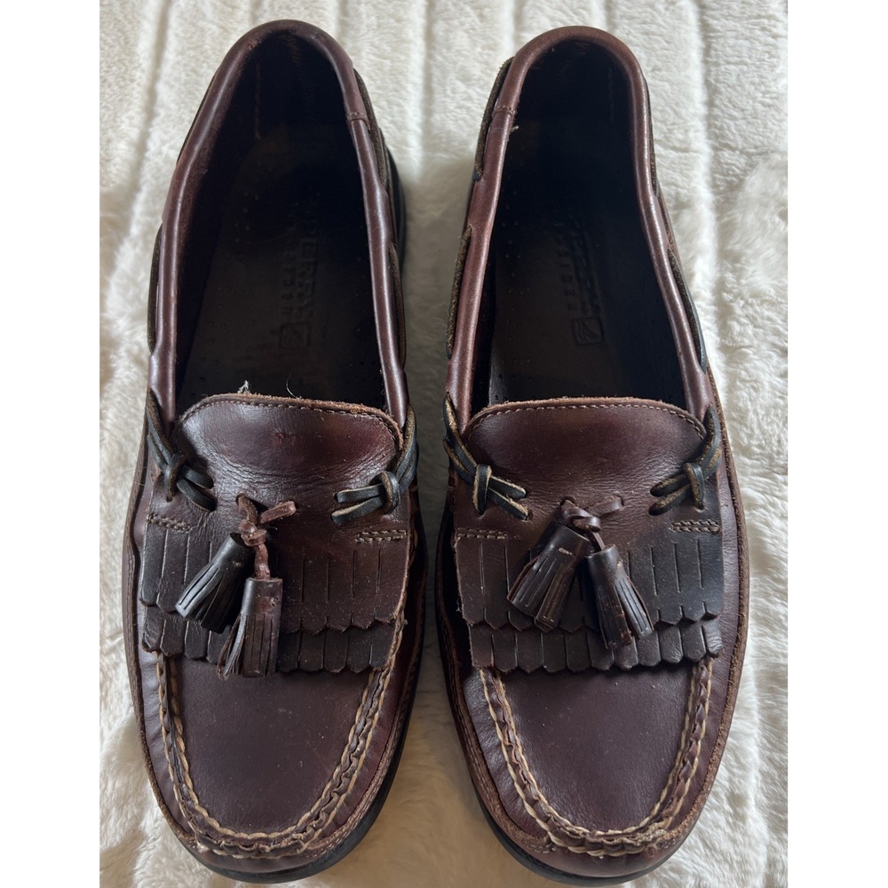 Sperry Top-Sider Tremont Men's 10.5 Brown Leather Kiltie Tassel Loafers 0717157
